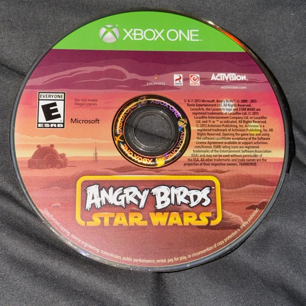 Microsoft Xbox One Angry Birds Star Wars Video Game Rated E For Everyone Used PO